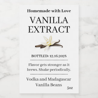 Autocollant de label moderne pour extrait de vanil