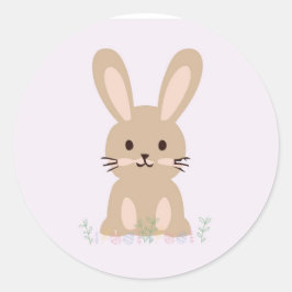 Autocollant de lapin mignon