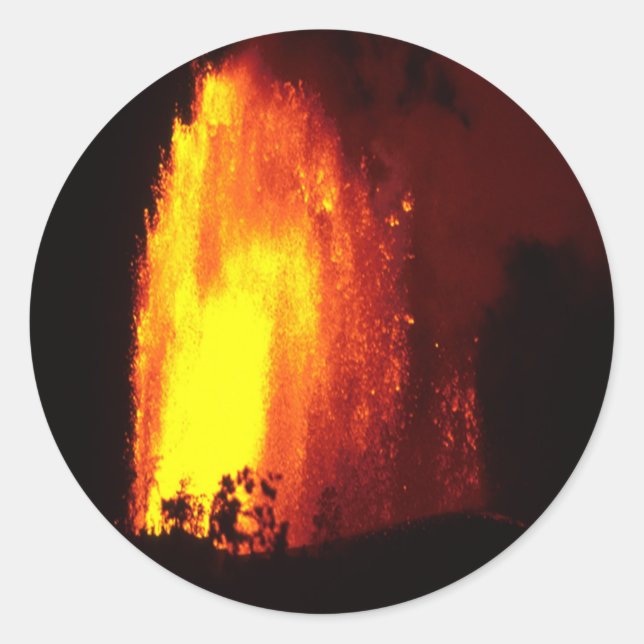 Autocollant de lave du volcan hawaïen (Devant)