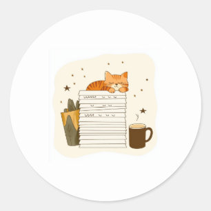 Autocollant de lecture pour chat confortable