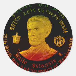 Autocollant de l'empereur Haile Selassie