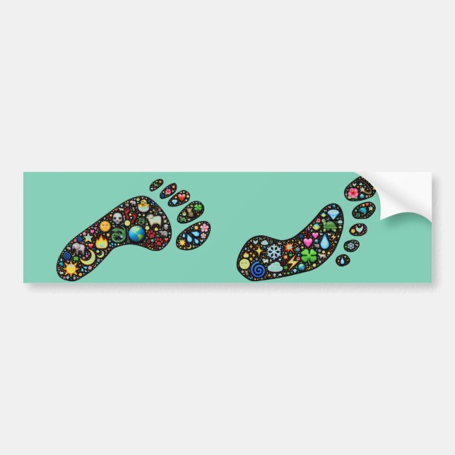 autocollant de l'environnement d'empreinte de pas (Devant)