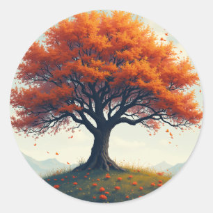 autocollant de l'érable d'automne