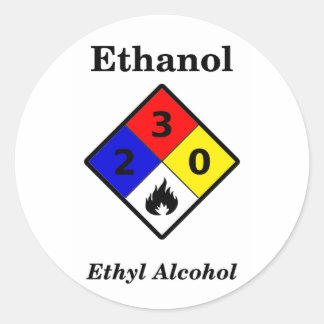 Autocollant de l'éthanol MSDS