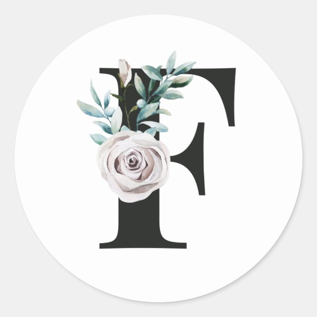 Autocollant de lettre initiale pour les fêtes d'hi (Devant)