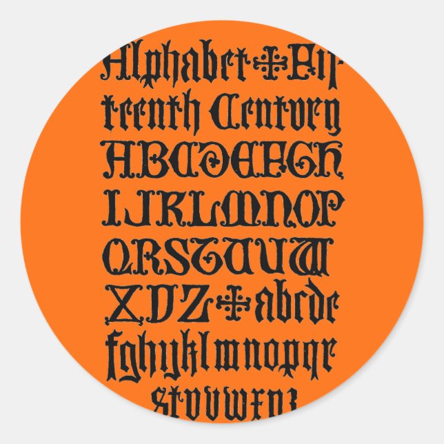 Autocollant de lettres gothiques (Devant)