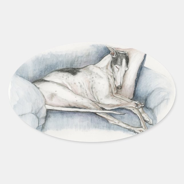 Autocollant de lévrier de sommeil (Devant)