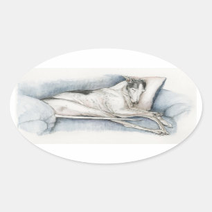 Autocollant de lévrier de sommeil