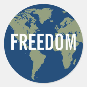 Autocollant de liberté du monde