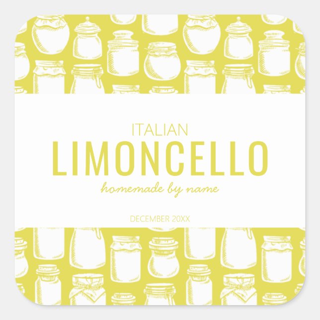 Autocollant de Limoncello fait maison (Devant)