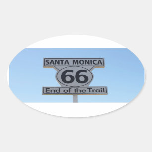 Autocollant de l'itinéraire 66 de Santa Monica