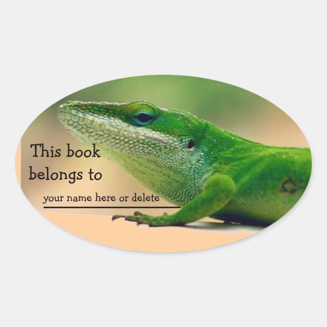 Autocollant de livre d'Anole d'amant de lézard (Devant)
