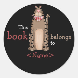 Autocollant de livre pour chats Kitty