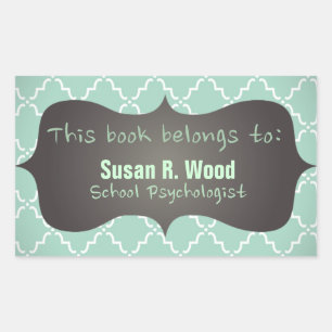Autocollant de livre psychologue de l'école person