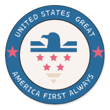 autocollant de logo America First