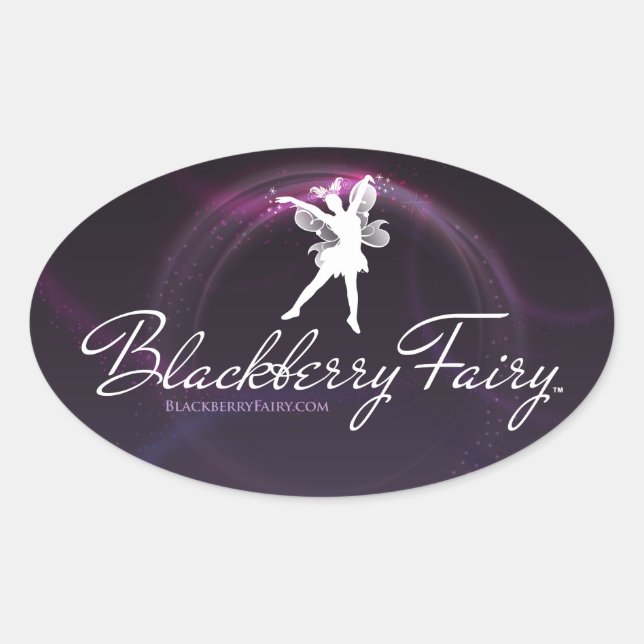 Autocollant de logo Blackberry Fairy Oval (Devant)