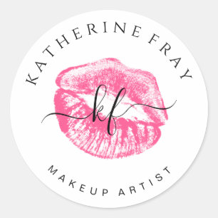 Autocollant de logo d'artiste en maquillage simple