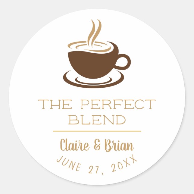 Autocollant de logo de café simple (Devant)