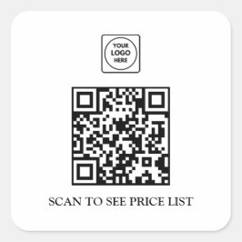 Autocollant de logo de code QR personnalisé Menu d