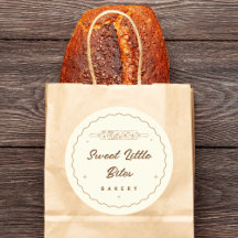 Autocollant de logo de la boulangerie Sweet Little