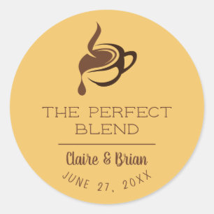 Autocollant de logo de salon de café propre