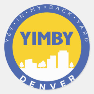 Autocollant de logo de YIMBY Denver