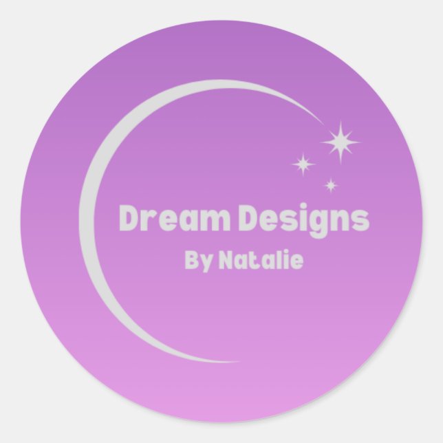 Autocollant de logo rond personnalisé (Devant)