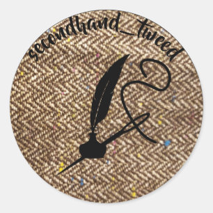 autocollant de logo tweed