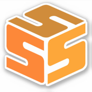 Autocollant de logos orange (3 po x 3 po) à couche