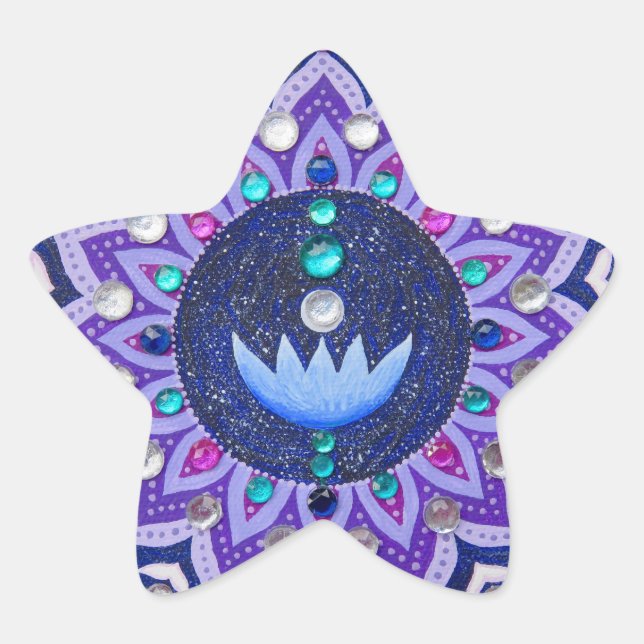 Autocollant de lotus mandala bijoux (Devant)