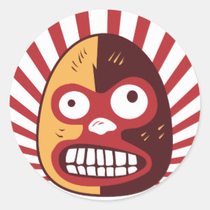 Autocollant de lutte mexicain d'EL Luchador Loco