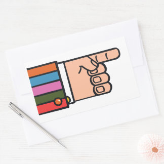 Autocollant de main pointée Manicule