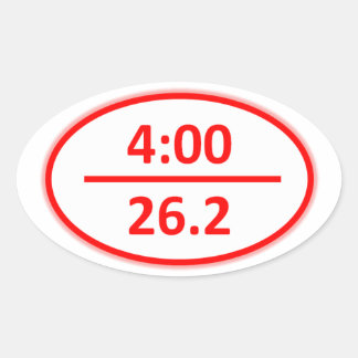 Autocollant de marathon de moins de 4 heures