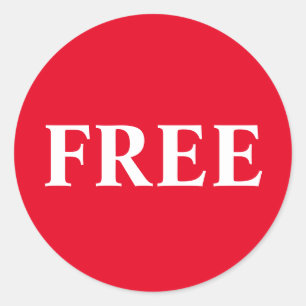 Autocollant de marchandises de produit gratuit rou