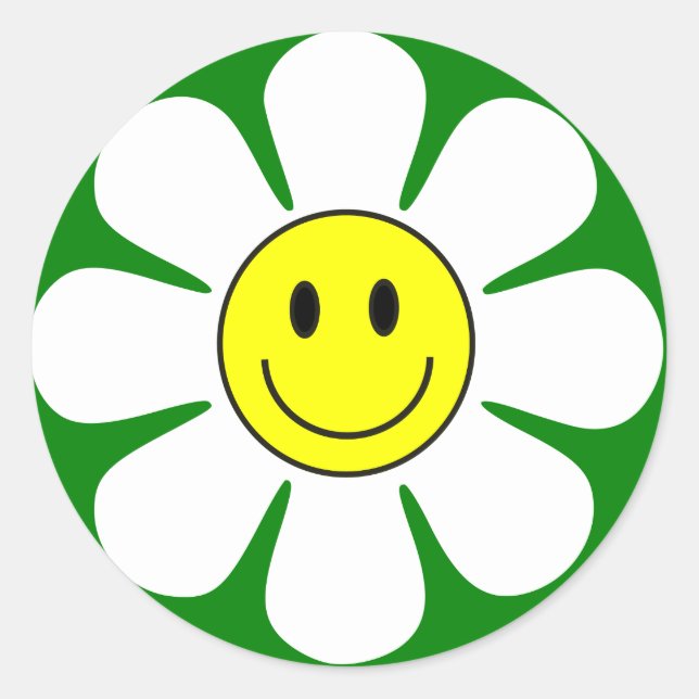 autocollant de marguerite de visage (Devant)