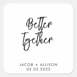 Autocollant de mariage Better Together - Mariage é