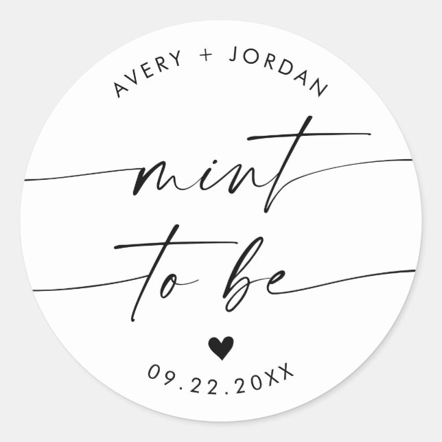Autocollant de mariage Bonheur à être | Mariage Mo (Devant)