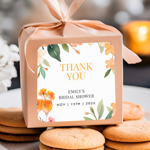 Autocollant de mariage floral Aperol Spritz