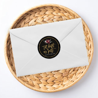 Autocollant de mariage gothique romance sombre