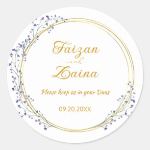 Autocollant de mariage islamique Nikkah Shaadi per