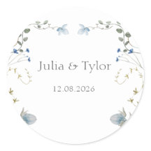 Autocollant de mariage minimal élégant
