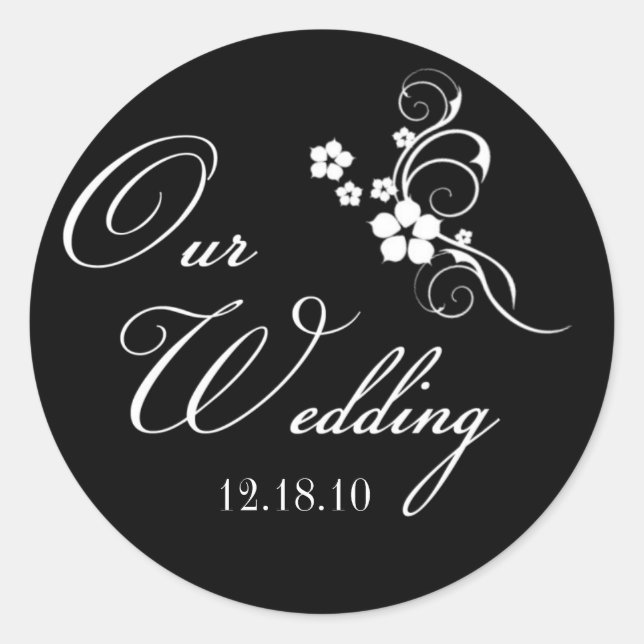 Autocollant de mariage personnalisé (Devant)