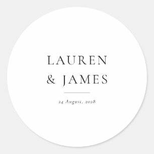 Autocollant de mariage pour couple Moderne Classiq