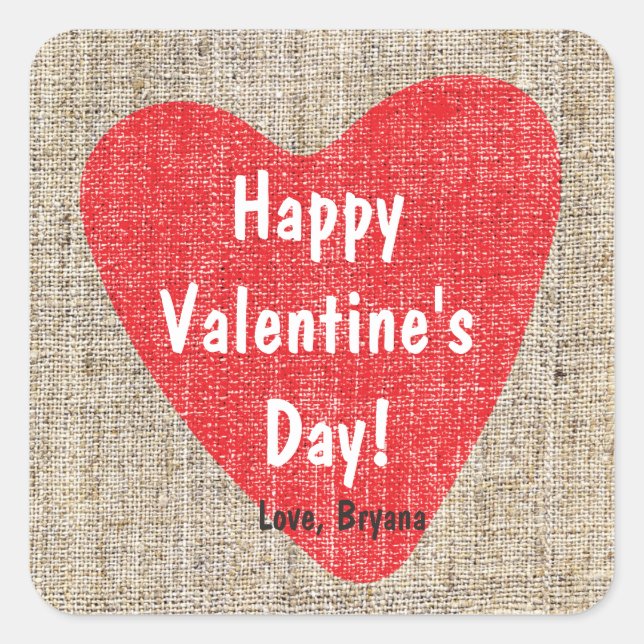Autocollant de mariage Saint-Valentin amour toile  (Devant)
