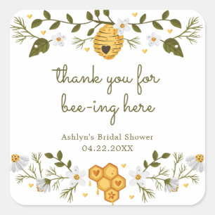 Autocollant de mariage sur le thème de l'abeille