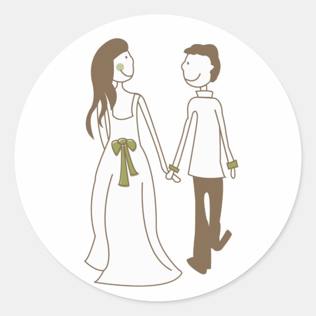 Autocollant de mariée et de chambre par Mariages T (Devant)