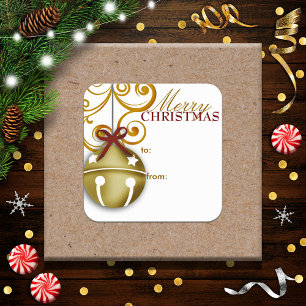 Autocollant de marqueur de cadeau de Noël Jingle B
