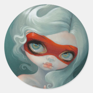 Autocollant "de masque rouge"