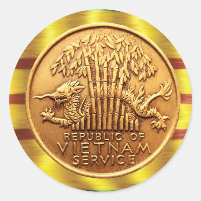 Autocollant de médaille de service du Vietnam (Devant)