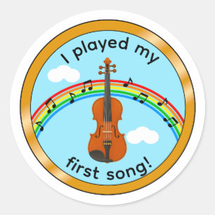 Autocollant de médaille de violon pour la première